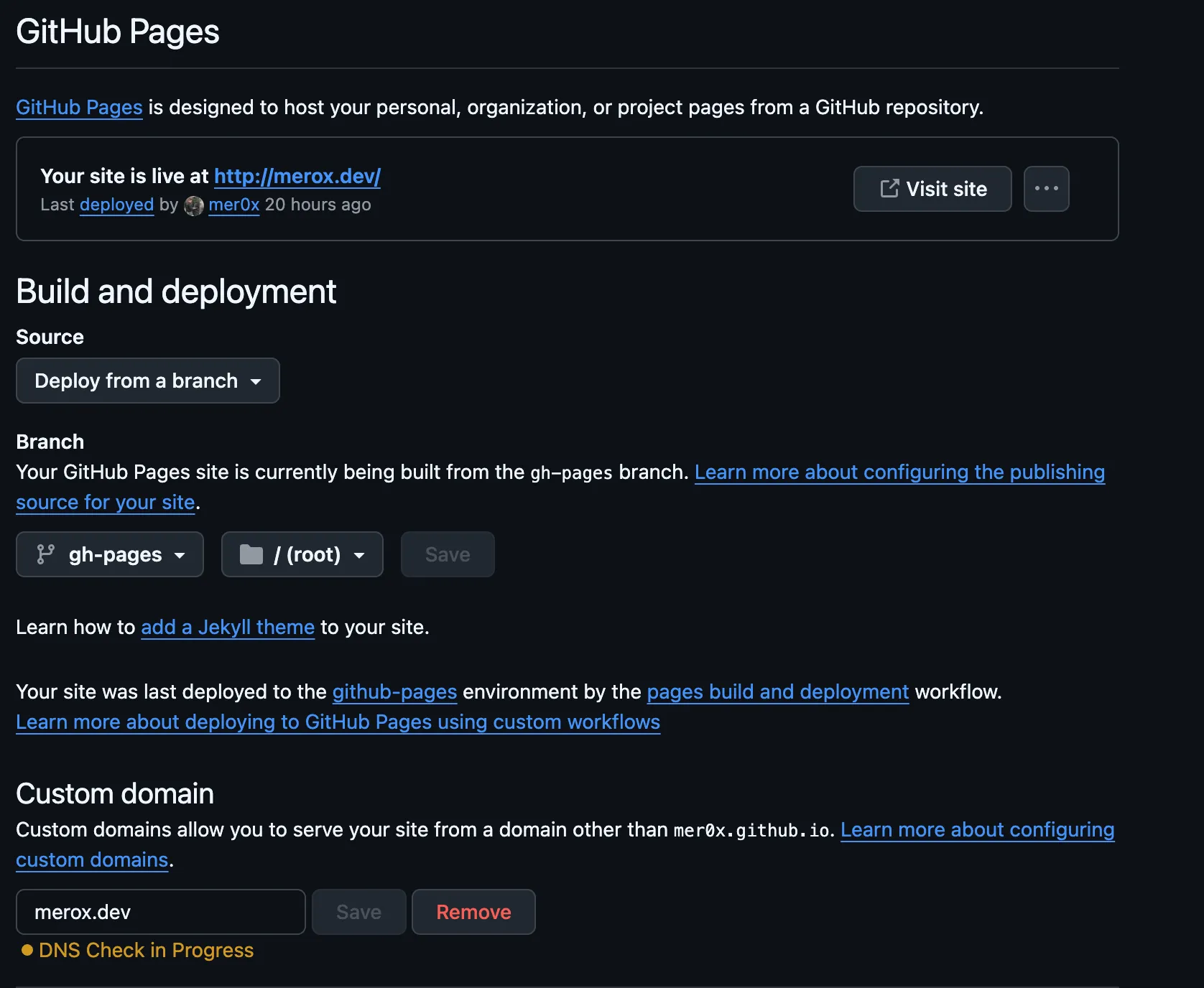 GitHub Pages Setup