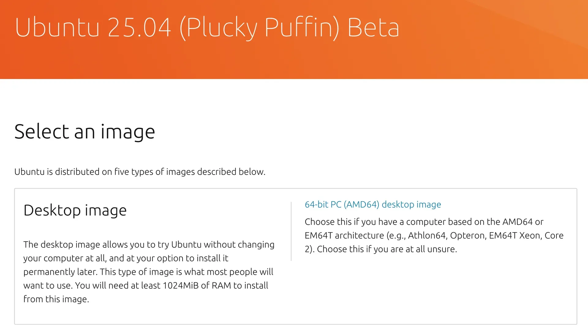 Ubuntu Download Page